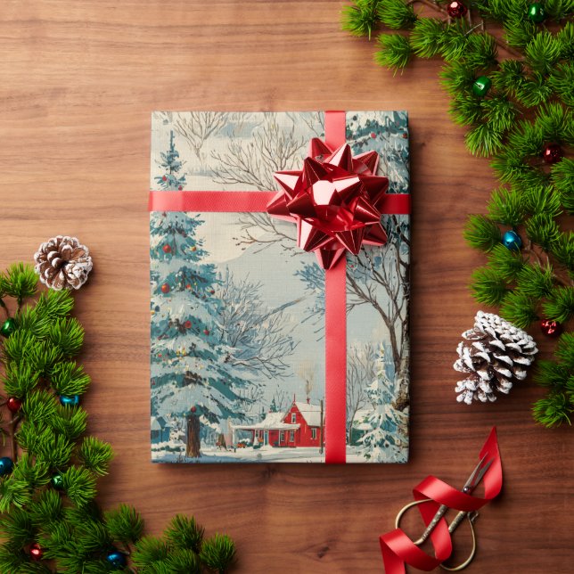 Vintage Vinterjulbyn II Presentpapper (Julgåva)
