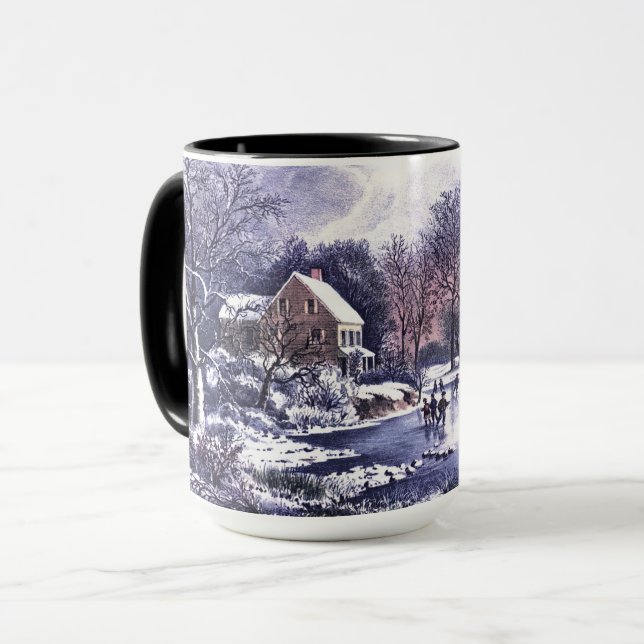 Vintage Vinterscen. Julgåva Mugg (Framsida vänster)