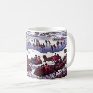 Vintage Vinterscenens julgåva Kaffemugg