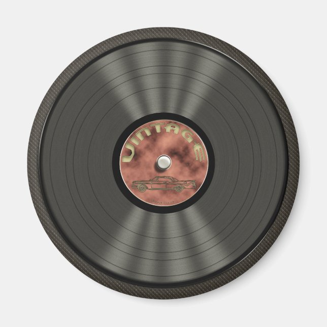 Vintage Vinyl Record Magnet (Framsidan)