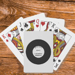 Vintage Vinyl Record Music Black Bachelor Helg Casinokort<br><div class="desc">Snyggt vintage vinyl record stil bachelor party play card. Utformningen har svart vinylpost,  helg och anpassat namn och datum.</div>