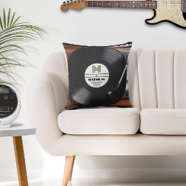 Vintage Vinyl Record Player Kudde