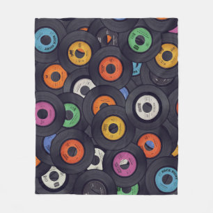 Vintage Vinyl Records Music Background Fleecefilt