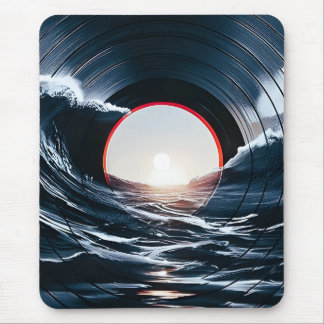 Vintage Vinyl Surfvåg Ocean Retro Musik Musmatta