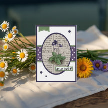 Vintage Violet Detaljer på baksidan Födelsedag