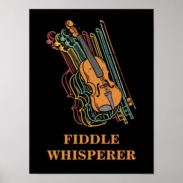Vintage Violin Fiddle Whisperer Poster (Framsidan)