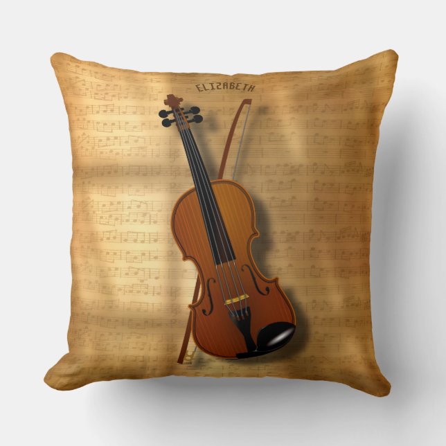 Vintage Violin med ben Kudde (Framsida)