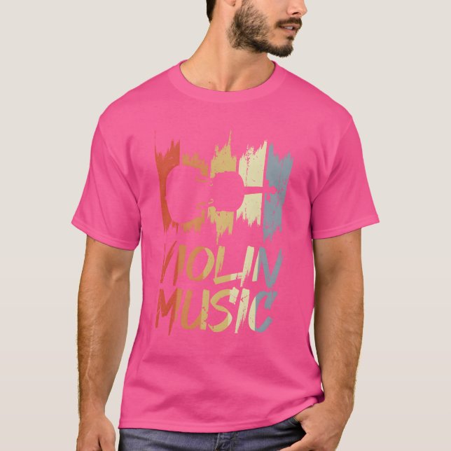 Vintage Violin Music-familjen T Shirt (Framsida)
