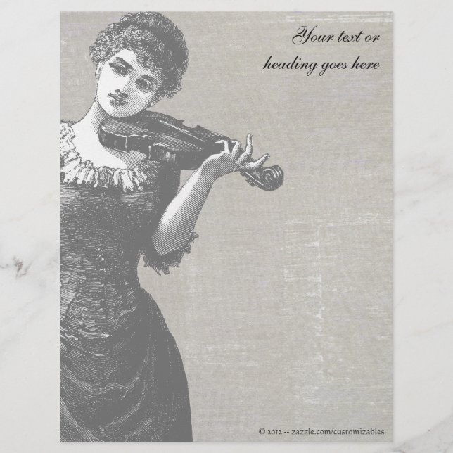 Vintage Violinist Letterhead (Framsida)