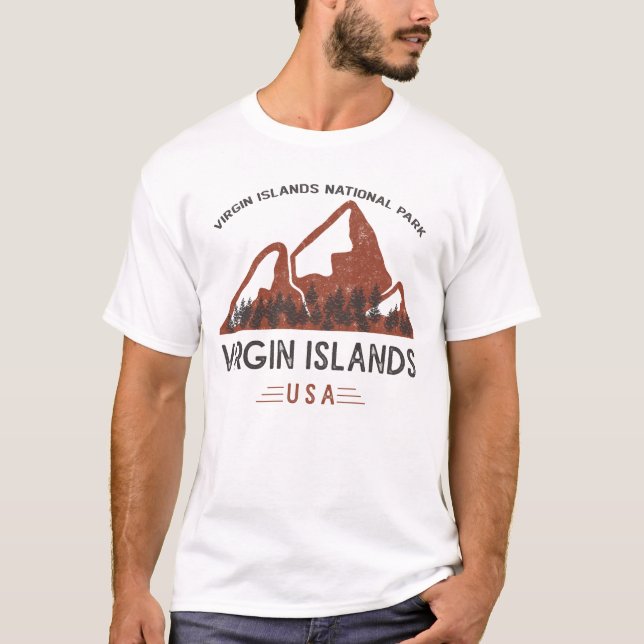 Vintage Virgin Islands nationalpark T Shirt (Framsida)