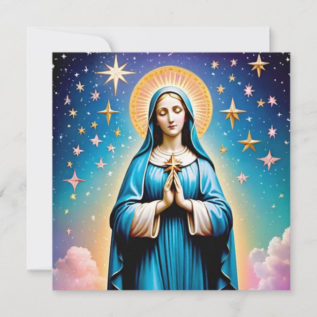 Vintage Virgin Mary Greeting Card Kort (Framsida)