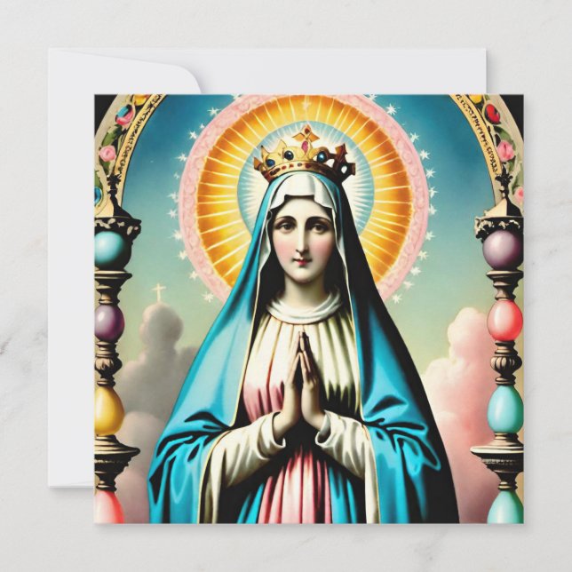 Vintage Virgin Mary Greeting Card Kort (Framsida)