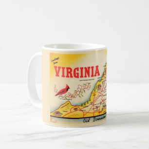 Vintage Virginia Karta Mugg