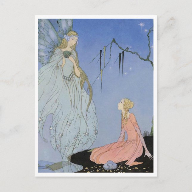 Vintage Virginia Sterrett Fairy och Princess Vykort (Framsida)