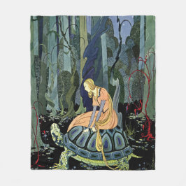 Vintage Virginia Sterrett Princess Rides Tortoise Fleecefilt