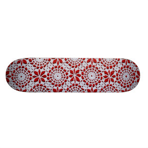 Vintage virkmönster old school skateboard bräda 21,6 cm