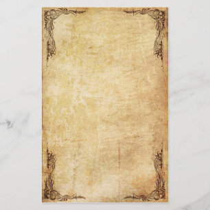 Vintage virvlar runt brevpapper