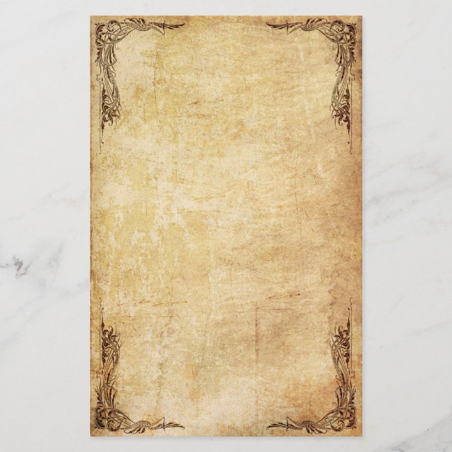 Vintage virvlar runt brevpapper (Framsida)