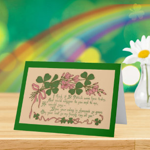 Vintage Visa din Shamrock St. Patrick's Day Kort