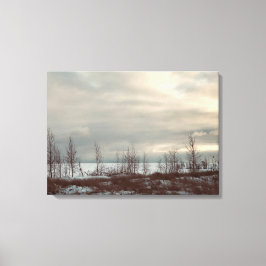 Vintage: Visa Winter Beach Scene Wall Art Canvastryck