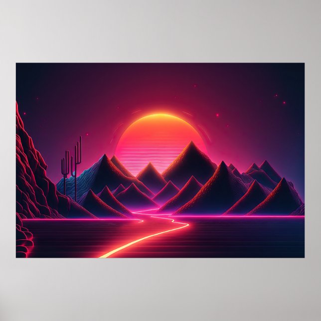 Vintage Visioner: Retrofuturism - inbillad Poster (Framsidan)