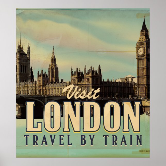 Vintage Visit London-affisch Poster (Framsidan)
