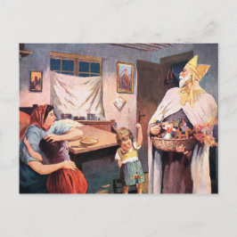 Vintage Visiting Krampus Vykort