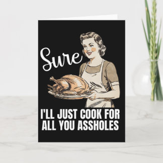 Vintage Visst Jag Lagar Matar Allihopa Er Hål Tack Kort