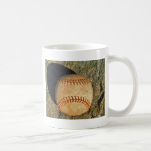 Vintage Vit Baseball röd sömnad Kaffemugg