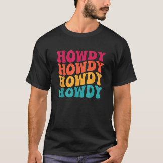 Vintage Vit Howdy Rodeo Western Country Södra T Shirt