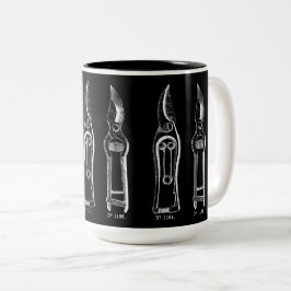 VINTAGE vit ILLUSTRATION Pruners Mugg
