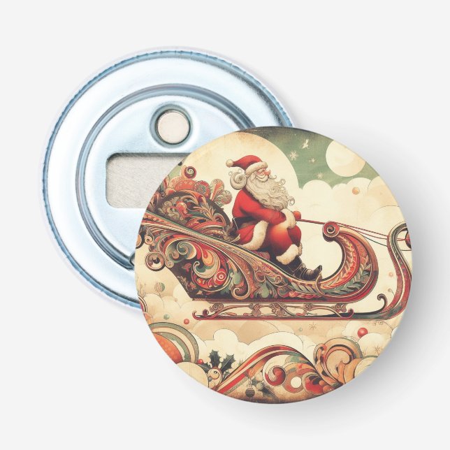 vintage/vit/jul flasköppnare (Framsidan)