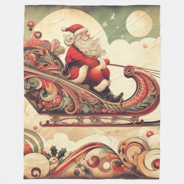vintage/vit/jul fleecefilt (Framsidan)