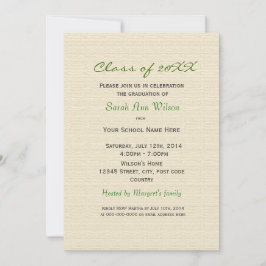 Vintage vit lilja blomster examensfest inbjudningar