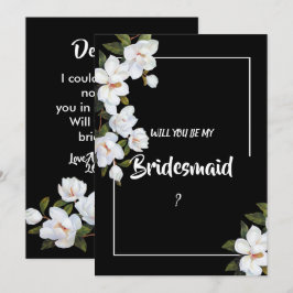 Vintage Vit ros Bridesmaid Inbjudningar