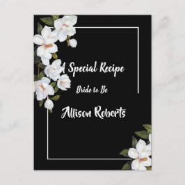 Vintage Vit Ros Bröllopsdusch Vykort