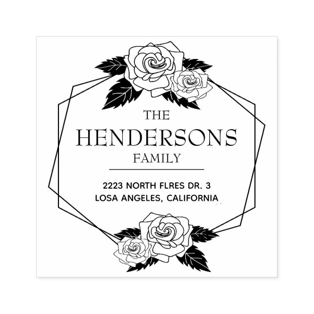 Vintage vit ros med det moderna ram stämpel (Tryck)