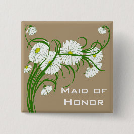 Vintage vita Gerber tusenskönor bröllopsset Knapp