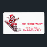 Vintage Vita Snö Glitter-Helgdag juletikett Fraktsedel<br><div class="desc">Det här är Helgdag adressetikett. Den här designfunktionen är ett handskrivet teckensnitt i guld med rulla ram accents på en vit bakgrund i Snö Glitter,  med ett rustiskt texturerat utseende. Anpassningsbar returadress text. Personlig adressetiketter för alla dina utskick.</div>