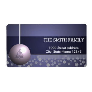 Vintage Vita Snö Glitter-Helgdag juletikett Fraktsedel