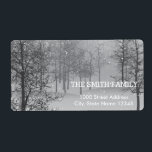 Vintage Vita Snö Glitter-julen Helgdag Fraktsedel<br><div class="desc">Det här är Helgdag adressetikett. Den här designfunktionen är ett handskrivet teckensnitt i guld med rulla ram accents på en vit bakgrund i Snö Glitter,  med ett rustiskt texturerat utseende. Anpassningsbar returadress text. Personlig adressetiketter för alla dina utskick.</div>