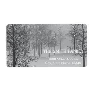 Vintage Vita Snö Glitter-julen Helgdag Fraktsedel