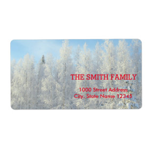 Vintage Vita Snö Glitter-julen Helgdag Fraktsedel