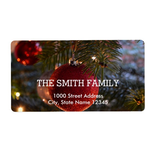 Vintage Vita Snö Glitter-julen Helgdag Fraktsedel (Framsidan)