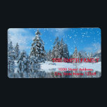 Vintage Vita Snö Glitter Julgran Helgdag Fraktsedel<br><div class="desc">Det här är Helgdag adressetikett. Den här designfunktionen är ett handskrivet teckensnitt i guld med rulla ram accents på en vit bakgrund i Snö Glitter,  med ett rustiskt texturerat utseende. Anpassningsbar returadress text. Personlig adressetiketter för alla dina utskick.</div>
