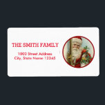 Vintage Vita Snö Glitter Julgran Helgdag Fraktsedel<br><div class="desc">Det här är Helgdag adressetikett. Den här designfunktionen är ett handskrivet teckensnitt i guld med rulla ram accents på en vit bakgrund i Snö Glitter,  med ett rustiskt texturerat utseende. Anpassningsbar returadress text. Personlig adressetiketter för alla dina utskick.</div>