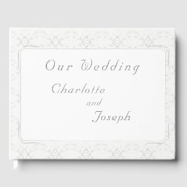 Vintage Vita Snöre Bröllop Gästböcker