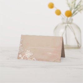 Vintage Vita Snöre Rosa Bröllop Placeringskort