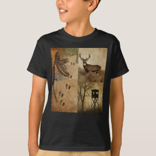 Vintage Vitpälsad Hjort Bågjakt T Shirt