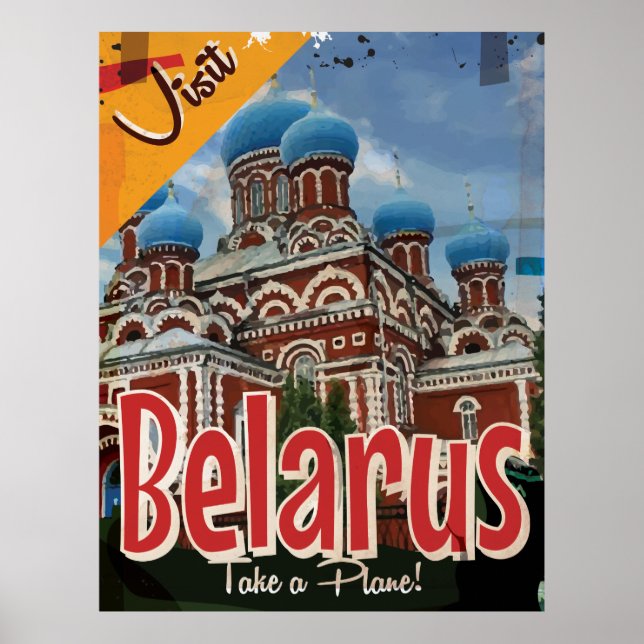 Vintage Vitryska Resaaffisch Poster (Framsidan)